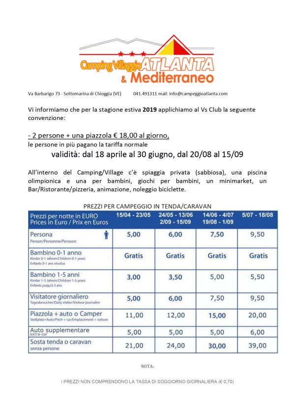 ATLANTA Sottomarina 2019