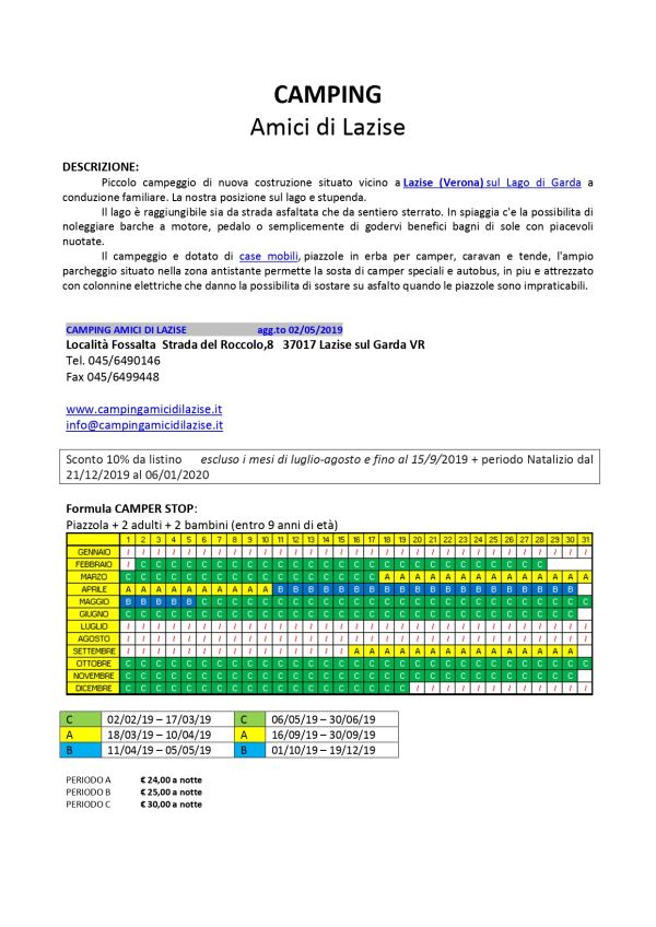 CAMPING Amici Lazise x sito19